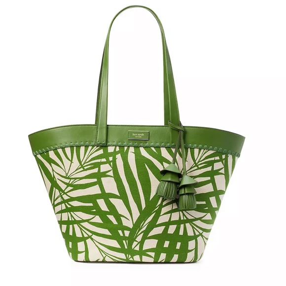 kate spade Handbags - Kate Spade 
The Pier Palm
Fronds Canvas Medium‎ Tote NWT